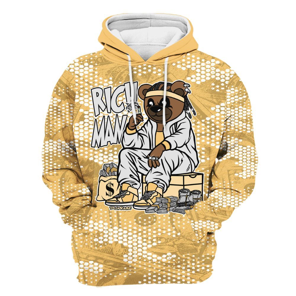 Hoodie To Match Craft Paris 6s - Rich Man Bear Banknotes Art All Over Print