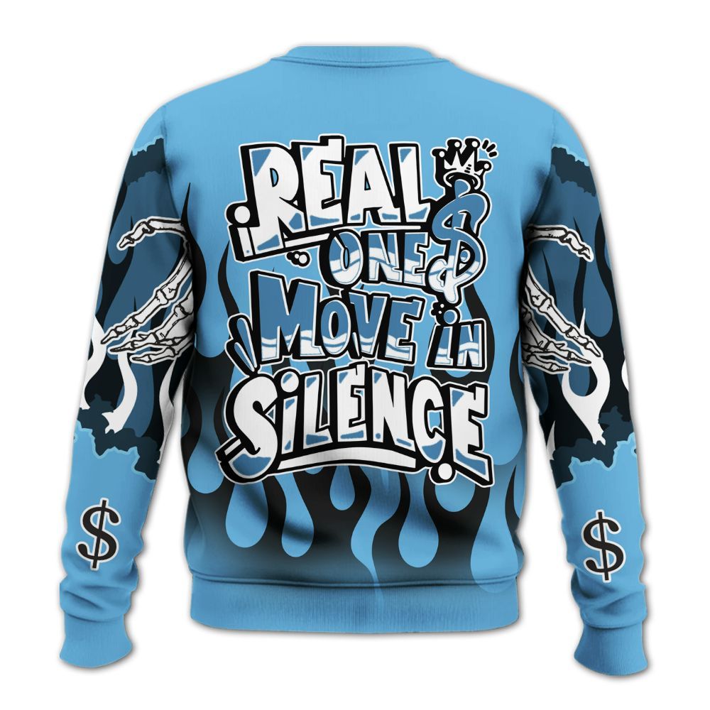 Sweatshirt To Match Melo 12s - Ones Move In Silence Graphic Trapped All Over Print