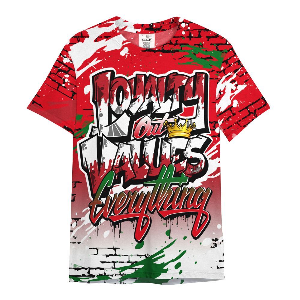 Shirt To Match Chicago 13s - Values Of Loyalty Drip All Over Print