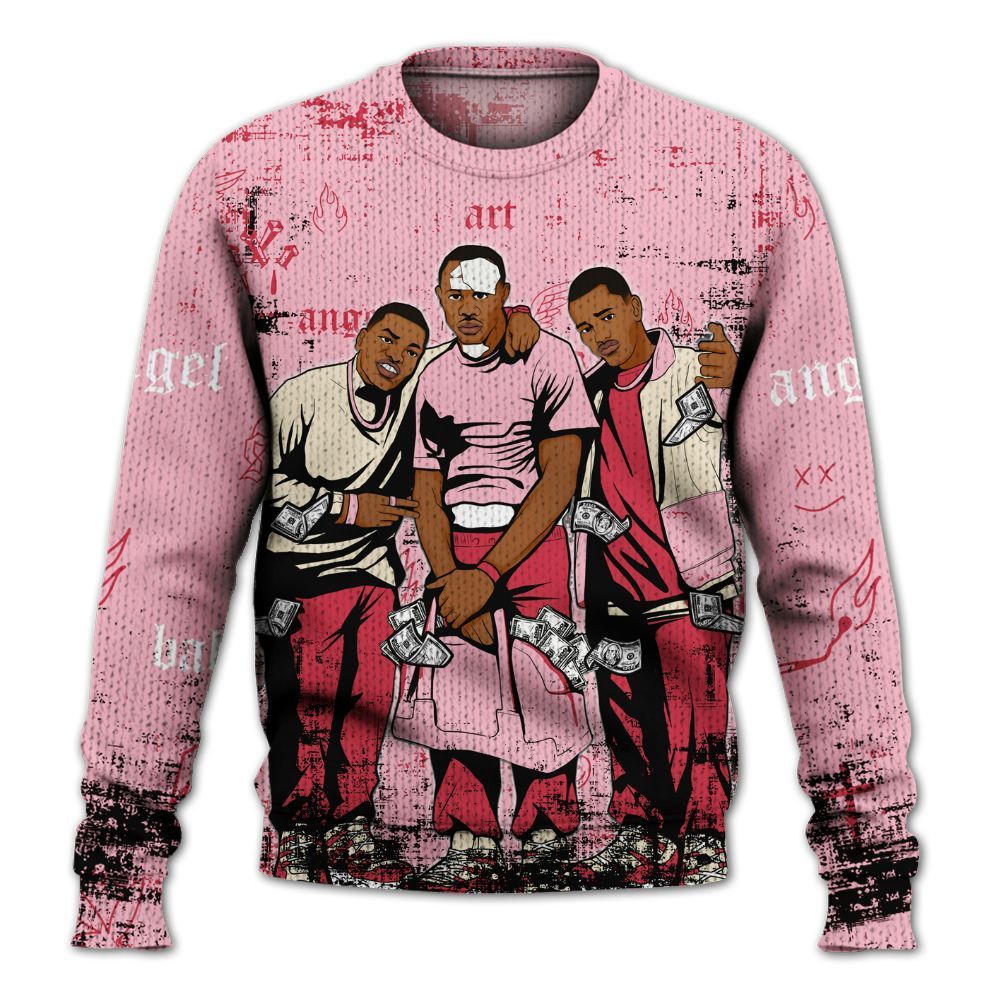 Sweater To Match Low OG Tropical Pink 1s - Paid In Full Money Graphic