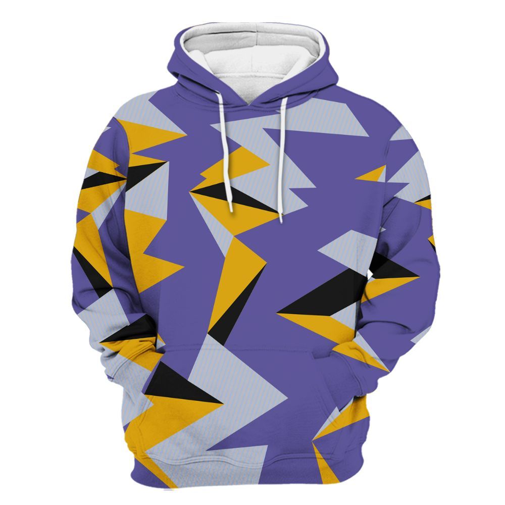 Hoodie To Match Lakeshow 4s - Geometric Camouflage Pattern All Over Print