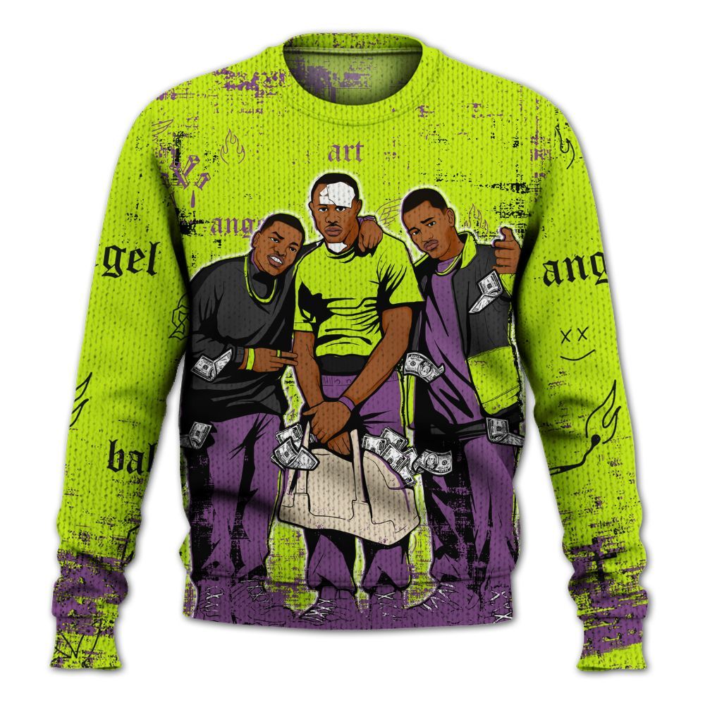 Sweater To Match GS Black Barely Volt 11s - Paid In Full Money Street Graphic Graphic