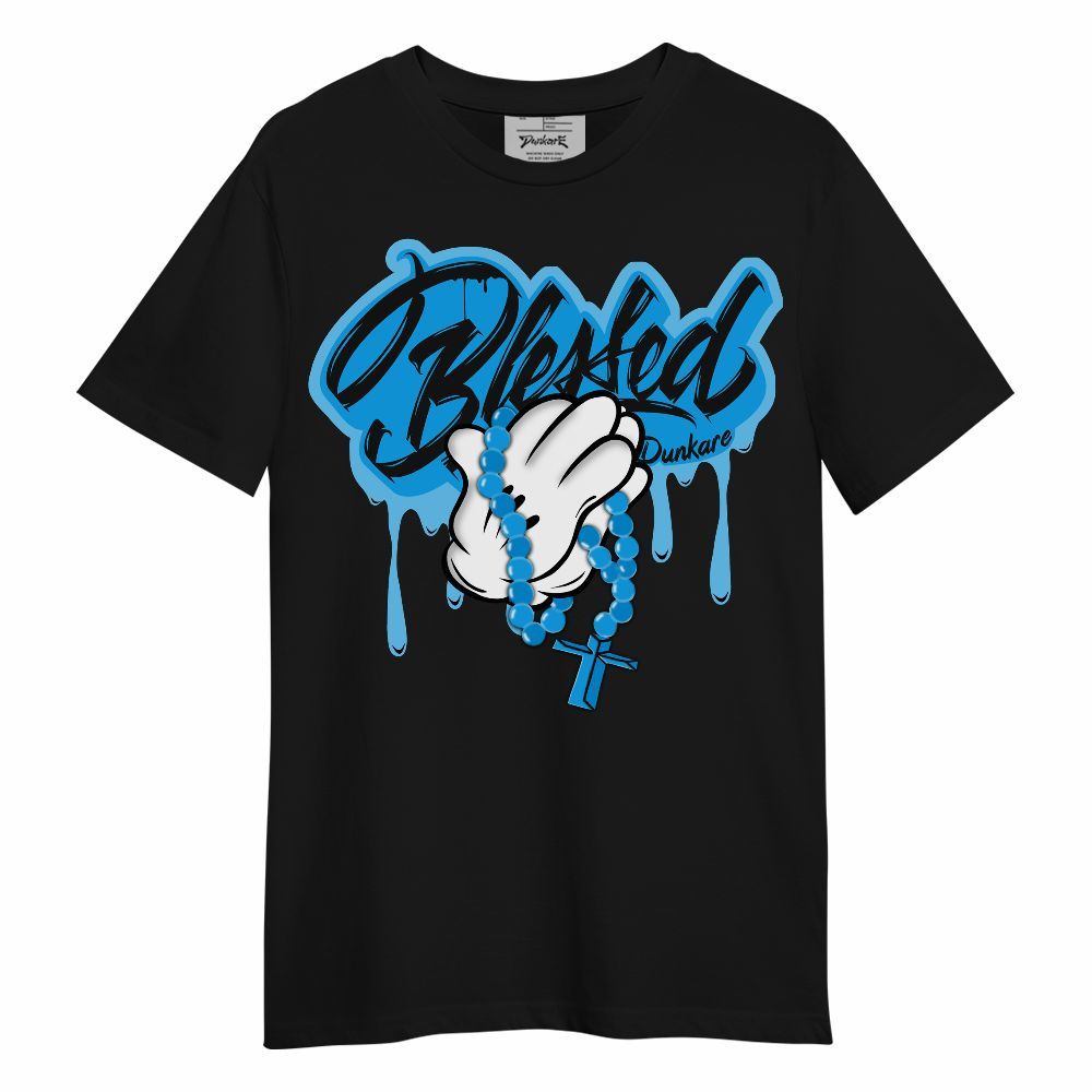 Shirt To Match Black University Blue 2022 13s - God Blessed Drip Unisex Shirt