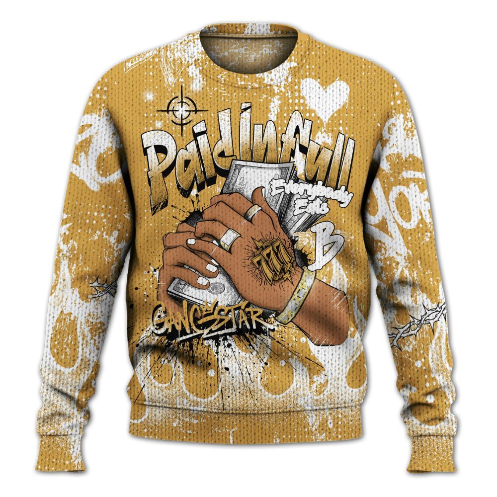 Knitted Sweater To Match Low OG Rookie Of The Year 1s - Lucky Money Paid In Full Graffiti