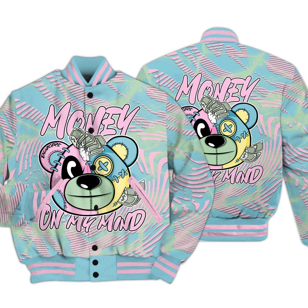 Varsity Jacket To Match SB Dunk Low Visty - Money On My Mind Bear Fume Varsity Jacket Unisex