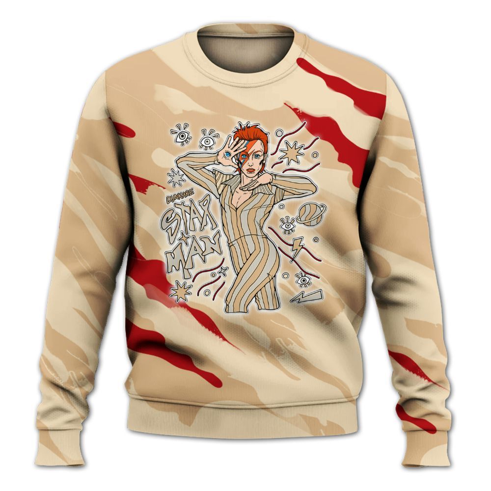 Sweatshirt To Match Dunk Low Strawberry Waffle - Starmans Graphics Colored All Over Print
