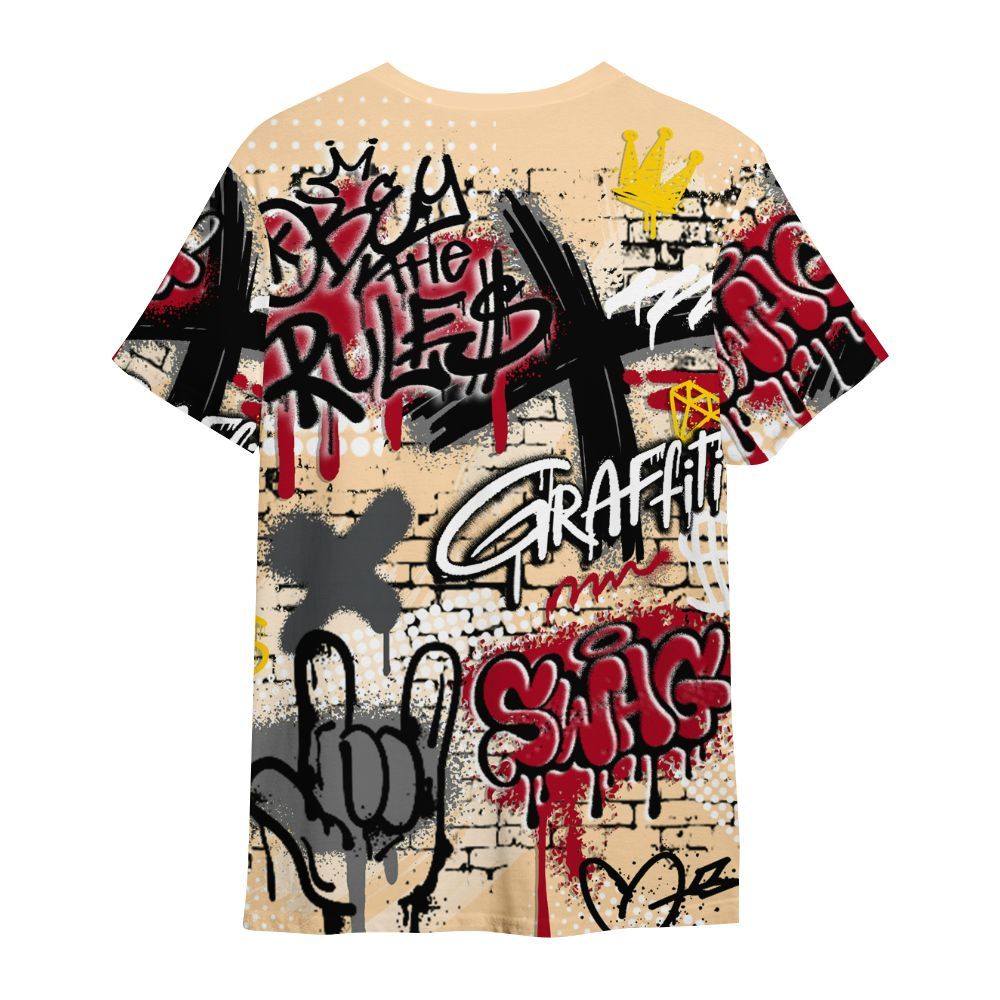 Shirt To Match Retro Pizza GS 4s - True It Real Graffiti Streetwear All Over Print