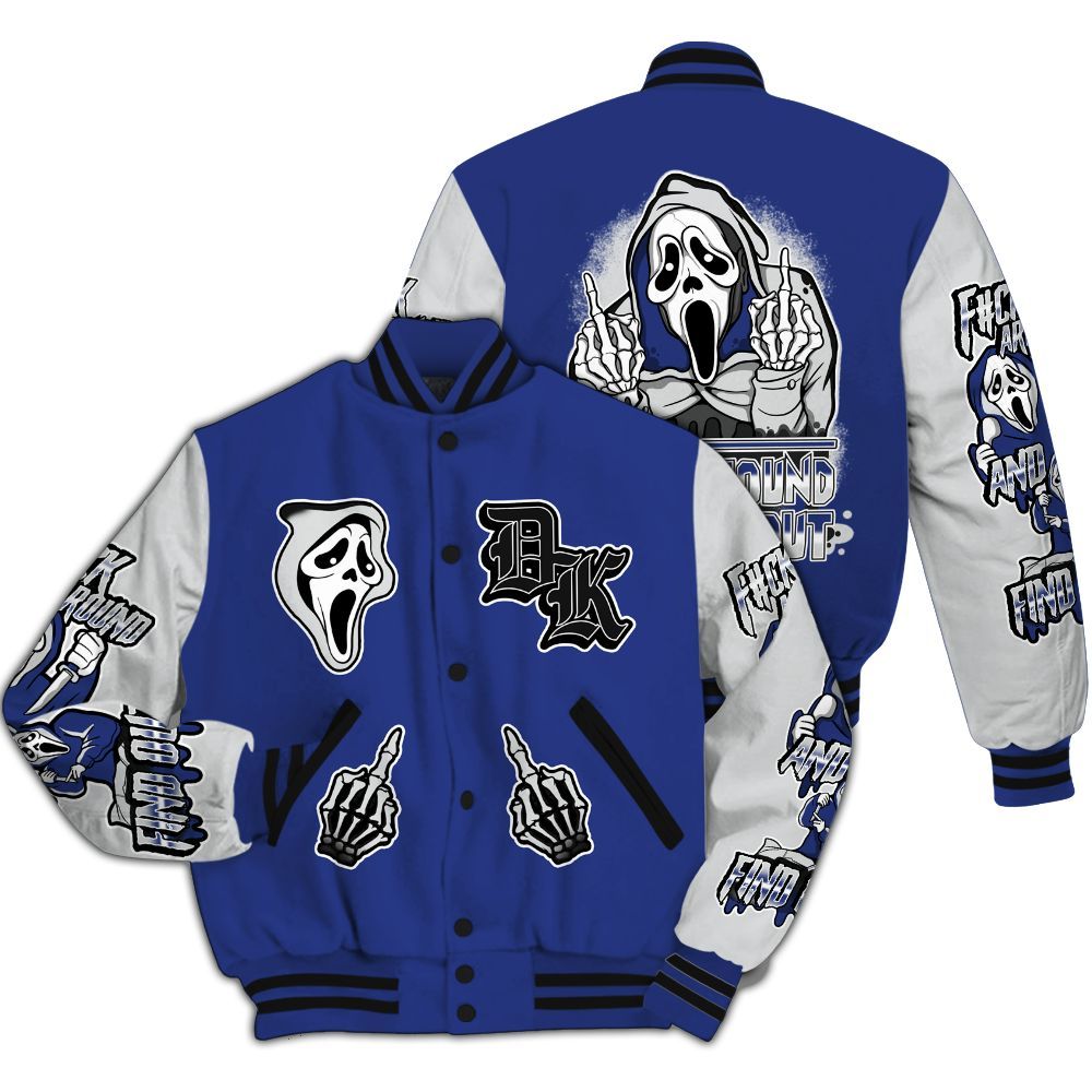 Varsity Jacket To Match JM Pro Black Concord - F#CK And Find Out Graphic All Over Print