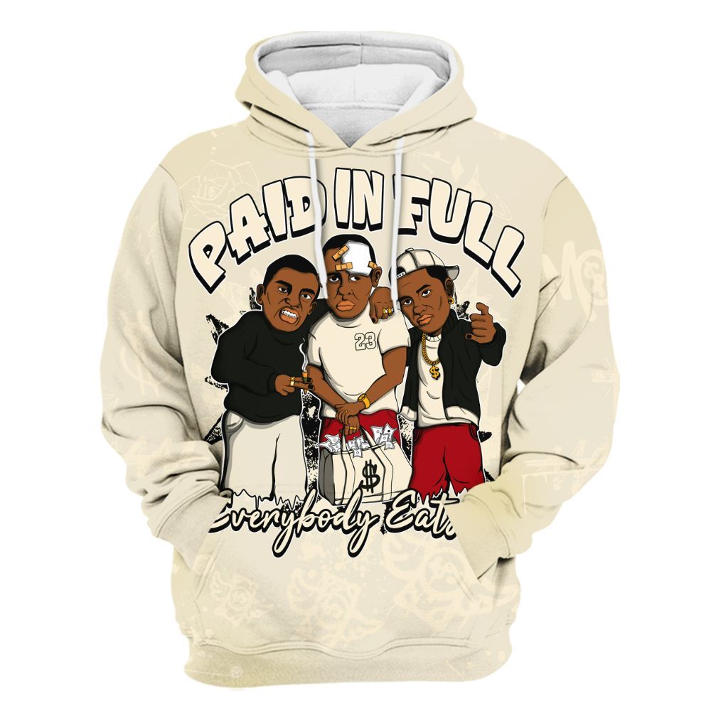 Hoodie To Match Retro Low OG Nitro 1s - Everybody Paid In Full Crayon All Over Print