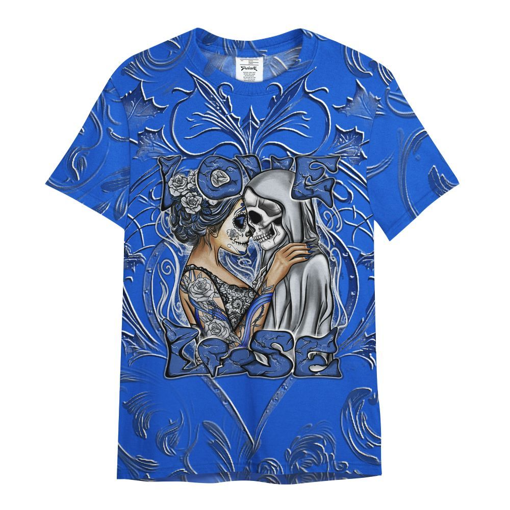 Shirt To Match Air Foamposite One Royal - Loves Lose Gothic All Over Print