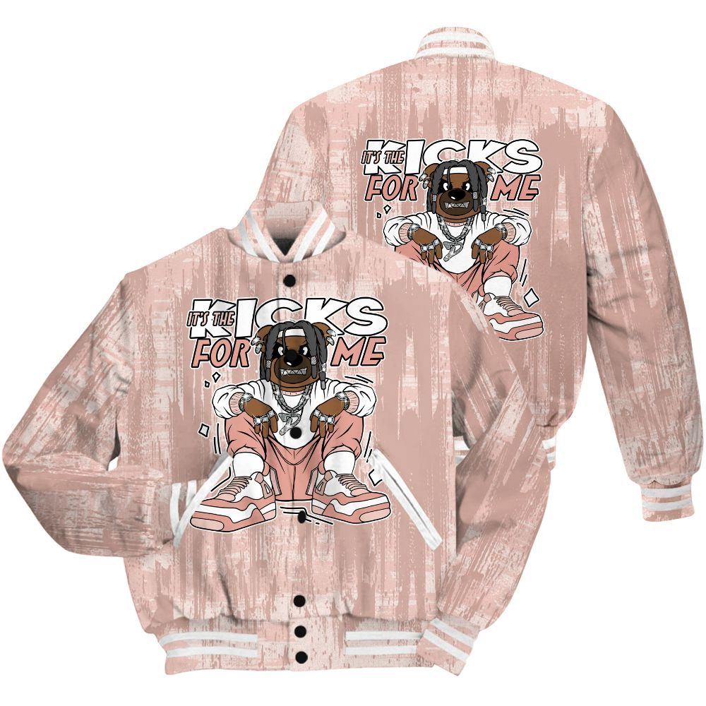 Varsity Jacket To Match Low Legend Pink 11s Shirt - Sneakers Bear Glitch Art All Over Print