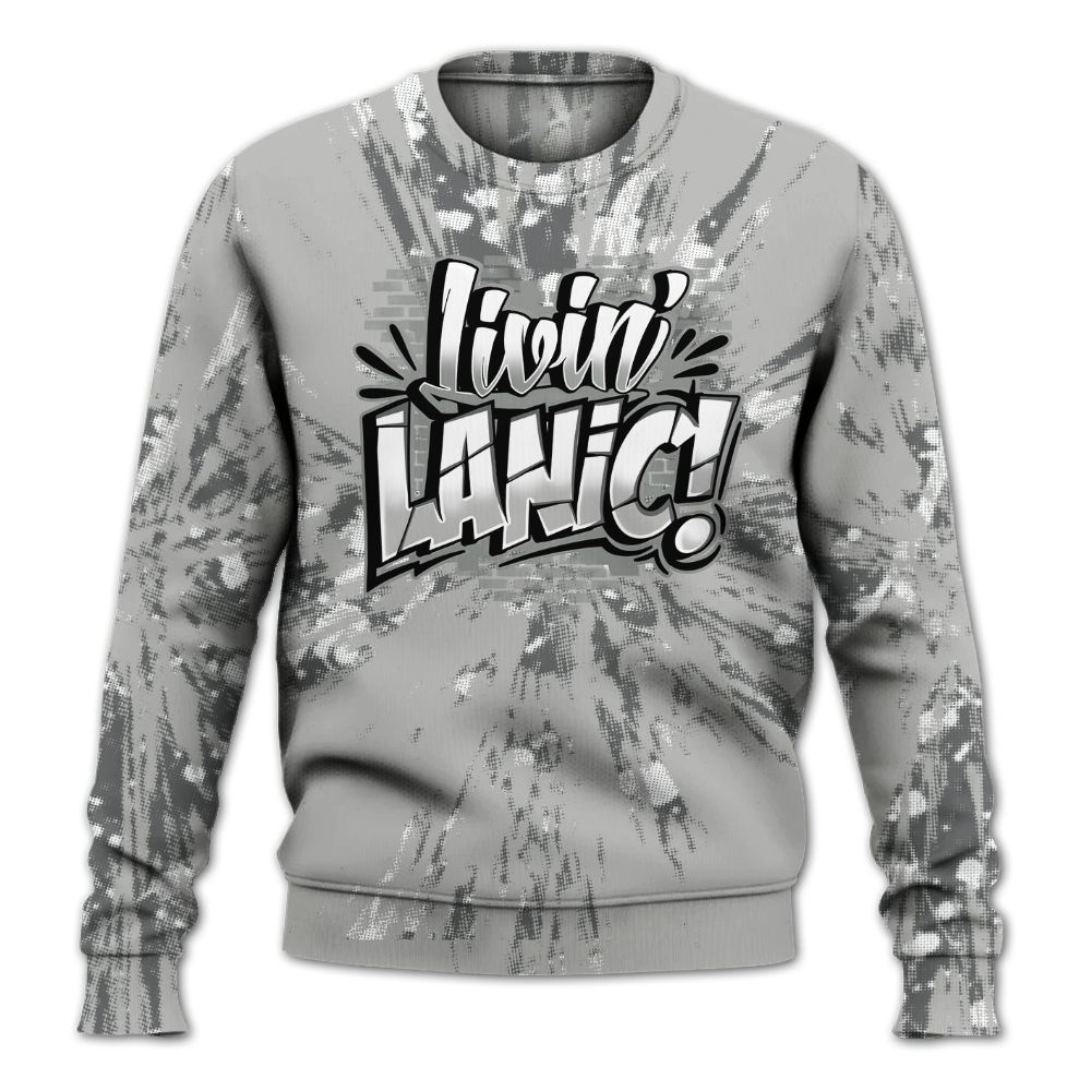 Sweatshirt To Match Retro Wet Cement 4s - Living Large Graphic Luxury All Over Print