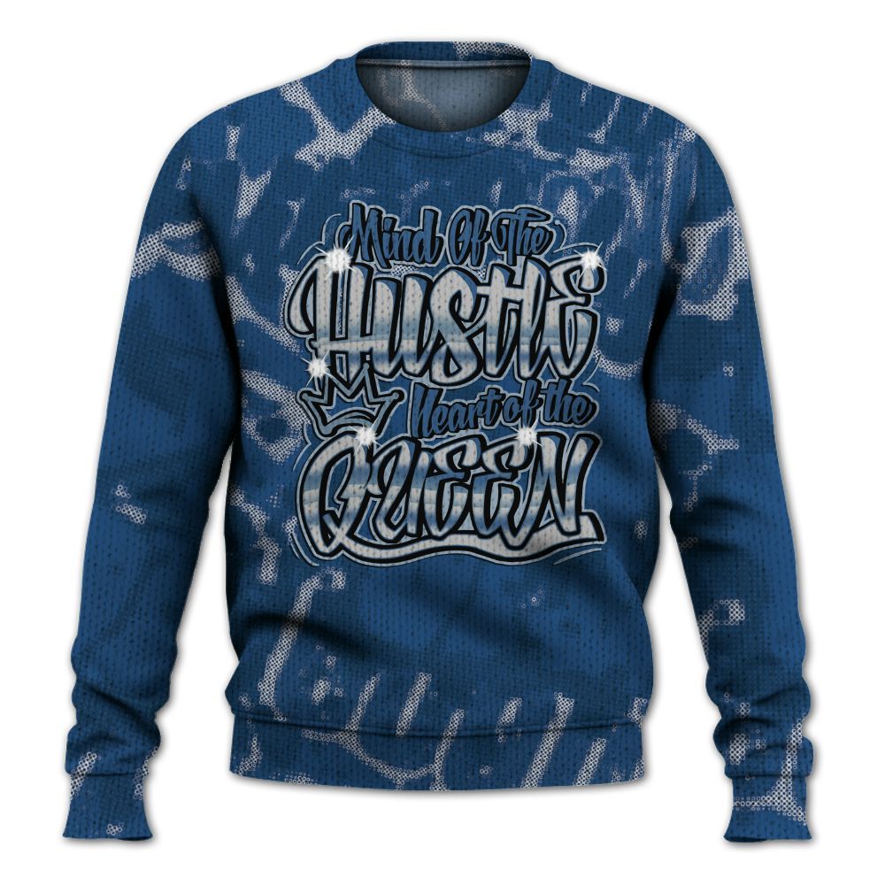 Knitted Sweater To Match High OG Midnight Navy 1s - Hustles Heart Queens Street