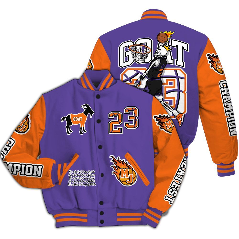 Varsity Jacket To Match Air Max Waffle SP Voltage Purple - 23 G.0.A.T Jump Up Basketball All Over Print