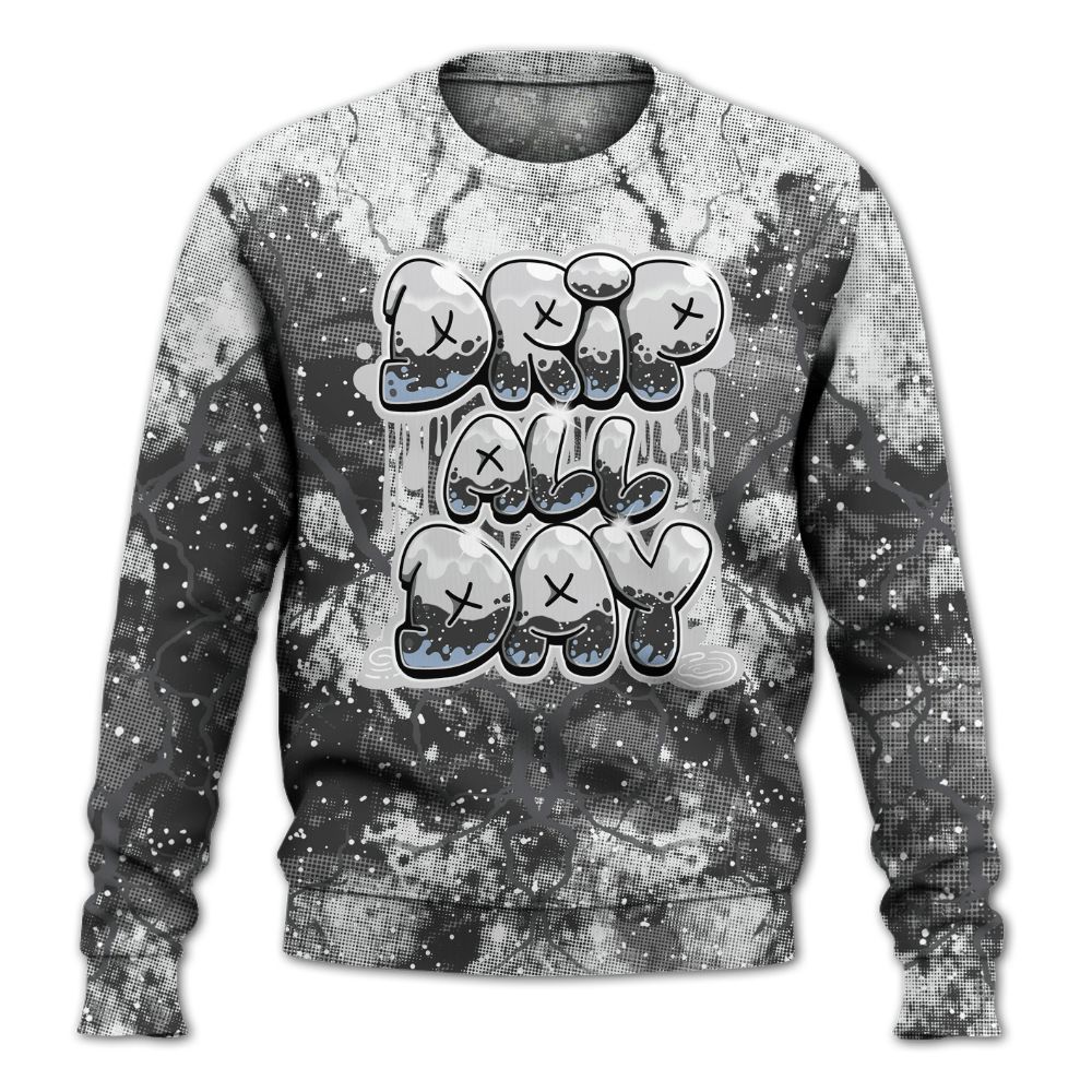 Sweatshirt To Match Reverse Black White 6s - DRIPPIN Days Graphic Halloween All Over Print