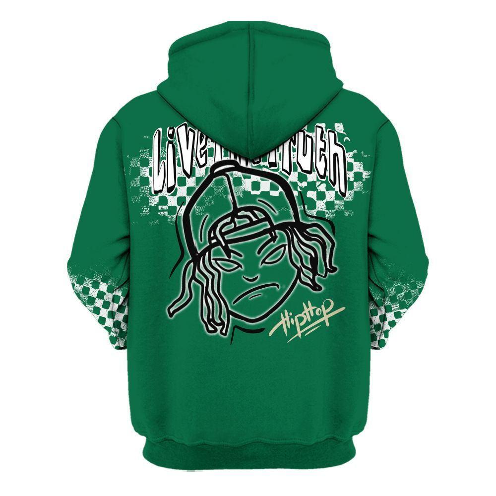 Hoodie To Match Pine Green 4s - Feel Life Street Style All Over Print