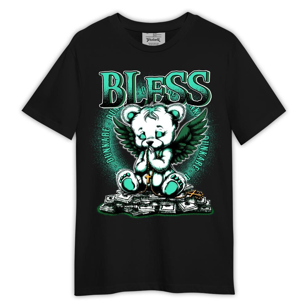 Shirt To Match Black Green Glow 3s - Bless Bear Angel Shirt Outfit 3 Green Glow 1305 HDT