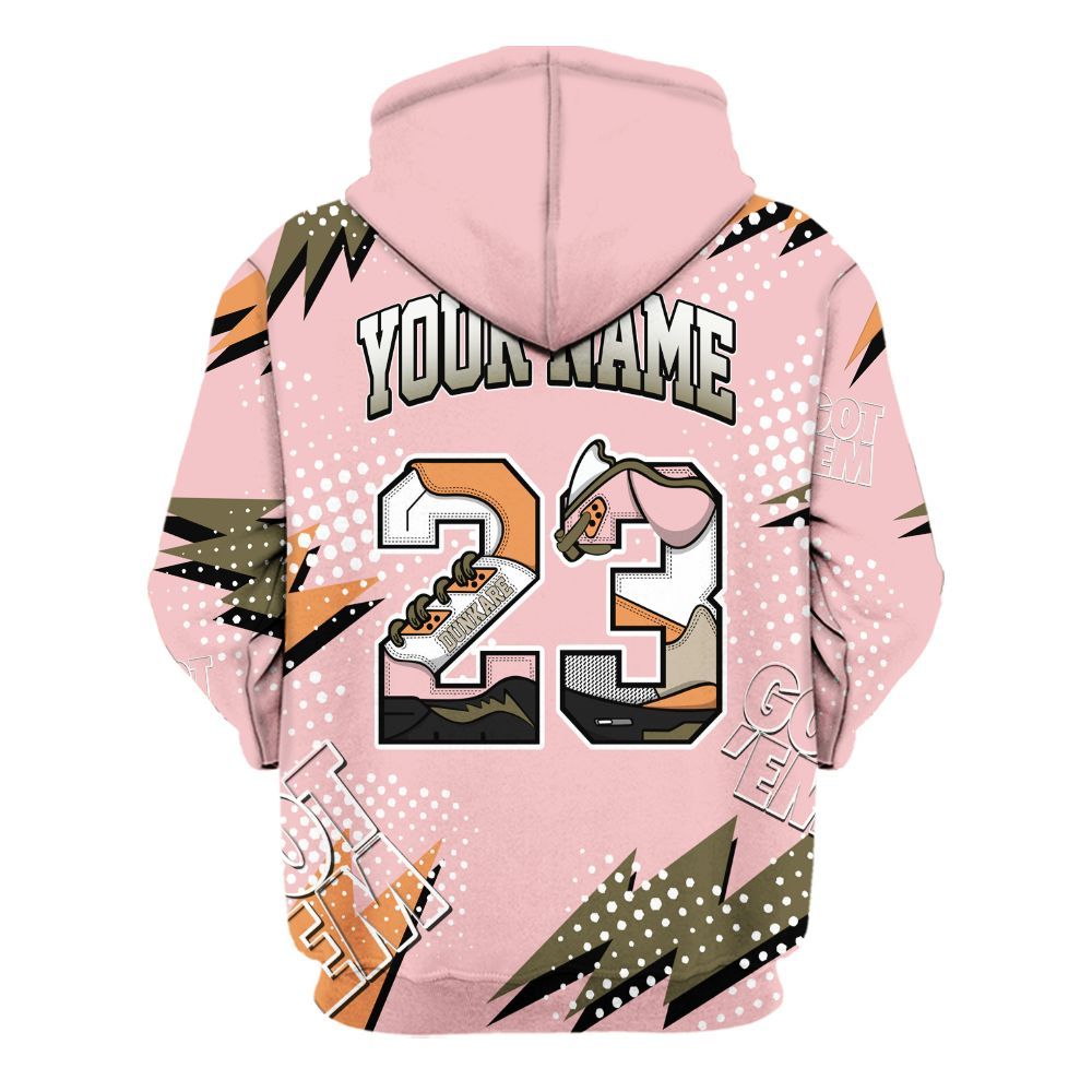 Hoodie To Match SB Dunk Low Red Stardust - 23 Custom Name 5s All Over Print