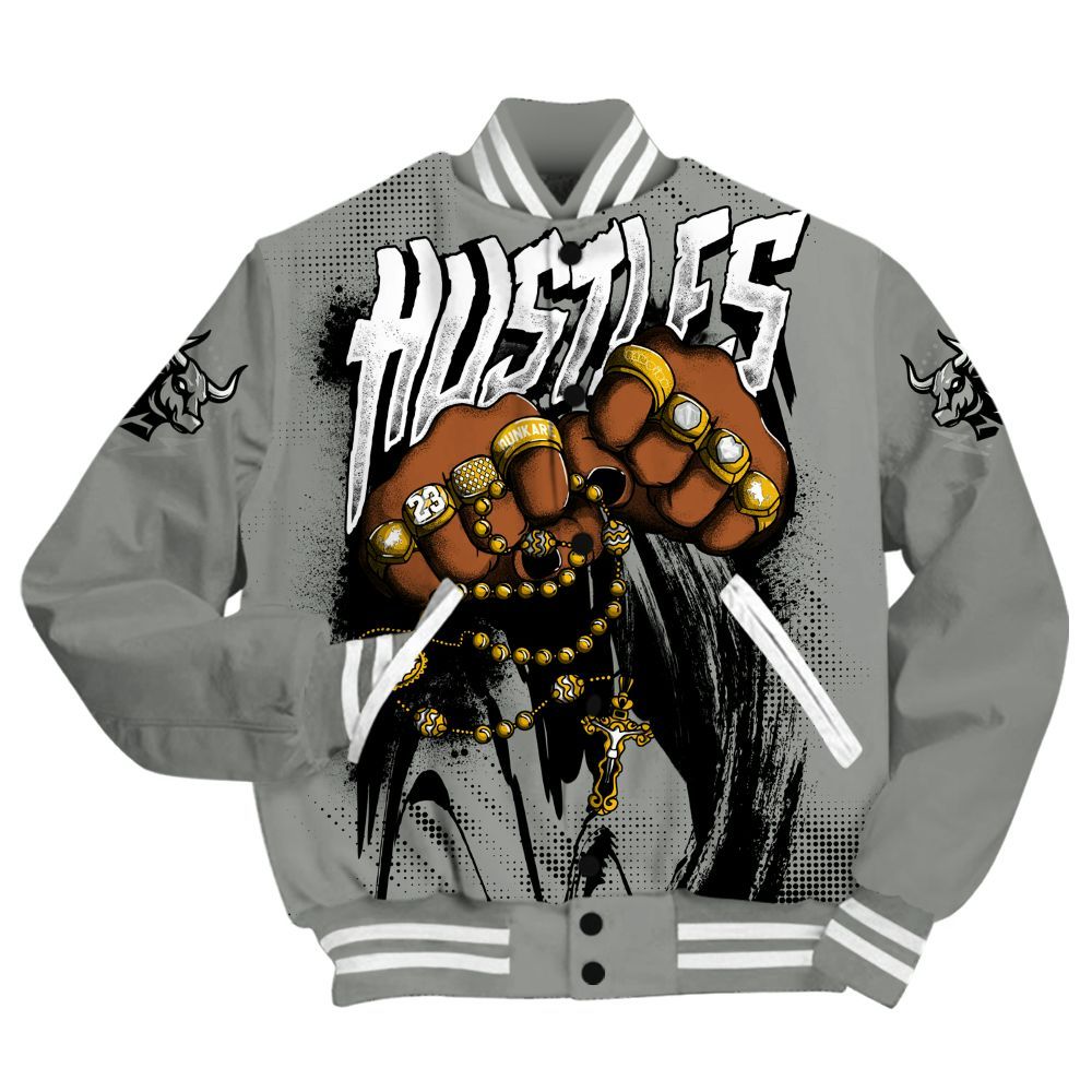 Varsity Jacket To Match Paris Olympics 4s - Hustle Make Money All Over Print