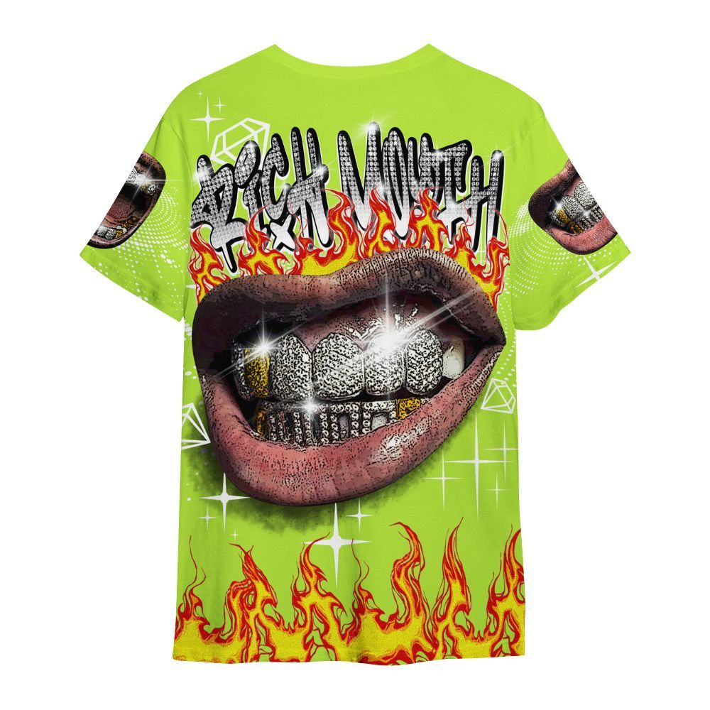 Shirt To Match Air Force 1 Low Dance Volt - Rich Mouth Fire Rap Retro 90s All Over Print