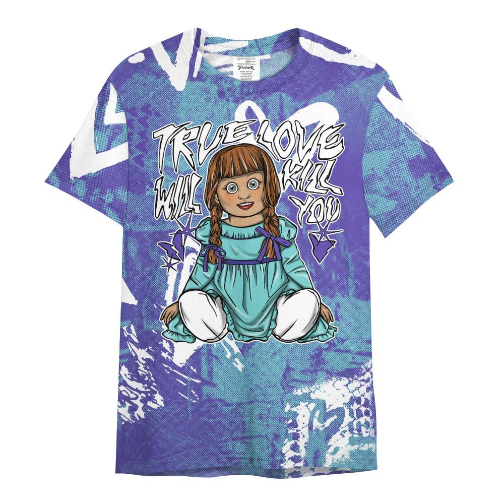 Shirt To Match Low Hornets 1s - Genuine Loves Bear Heart Grunge All Over Print