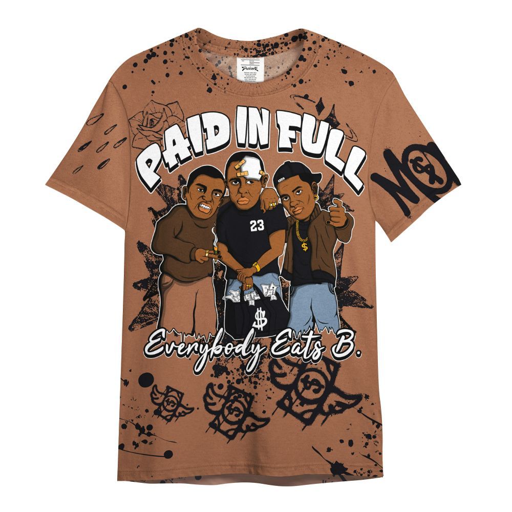 Shirt To Match Air Foamposite Metallic Copper - Everybody Paid In Full Crayon All Over Print