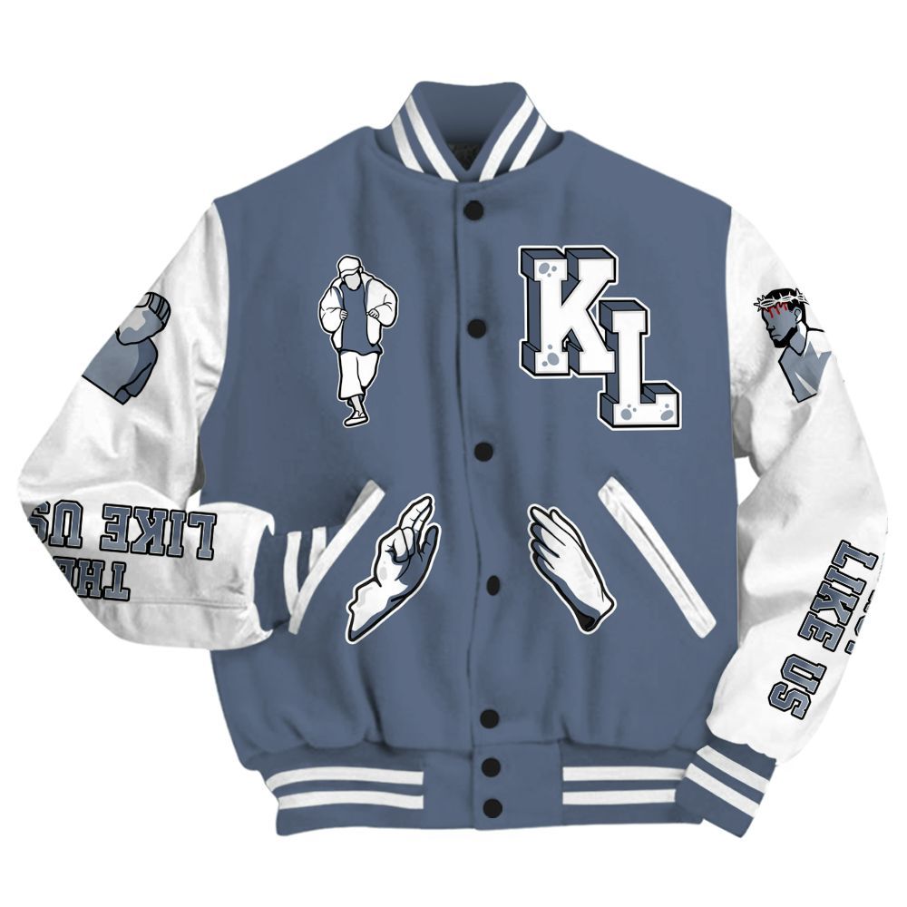 Varsity Jacket To Match Low Diffused Blue 11s - Dislike Us Graphic All Over Print