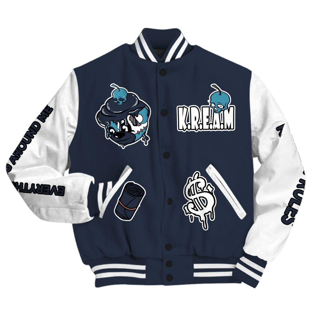 Varsity Jacket To Match Retro Obsidian 13s - Loot Bear All Over Print