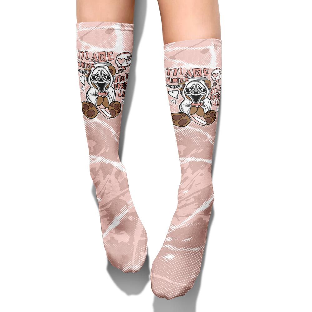 Sock To Match Low Legend Pink 11s - Make Dopes Bear Halloween Profound