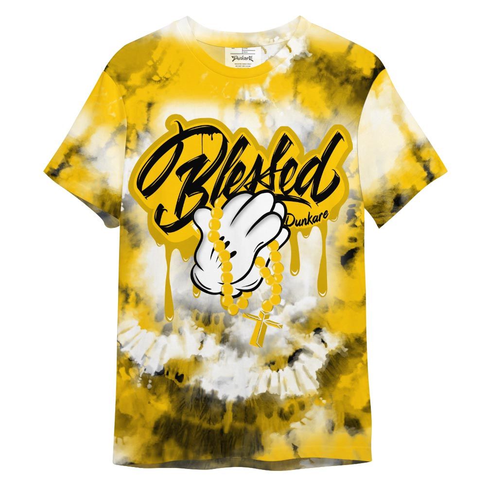 Shirt To Match Shirt Streetwear God Blessed Drip Tie Dye, Vivid Sulfur 4s T-- To Match Sneaker Vivid Sulfur 4s Graphic Tee NCT