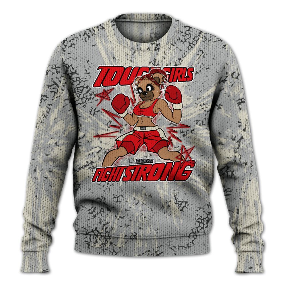 Knitted Sweater To Match Cement Grey 3s - Gritty Girls Bear Luxury