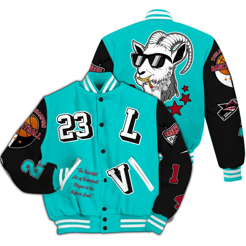 Varsity Jacket To Match Air Griffey Max 1 Freshwater - The GOAT Got Em All Over Print