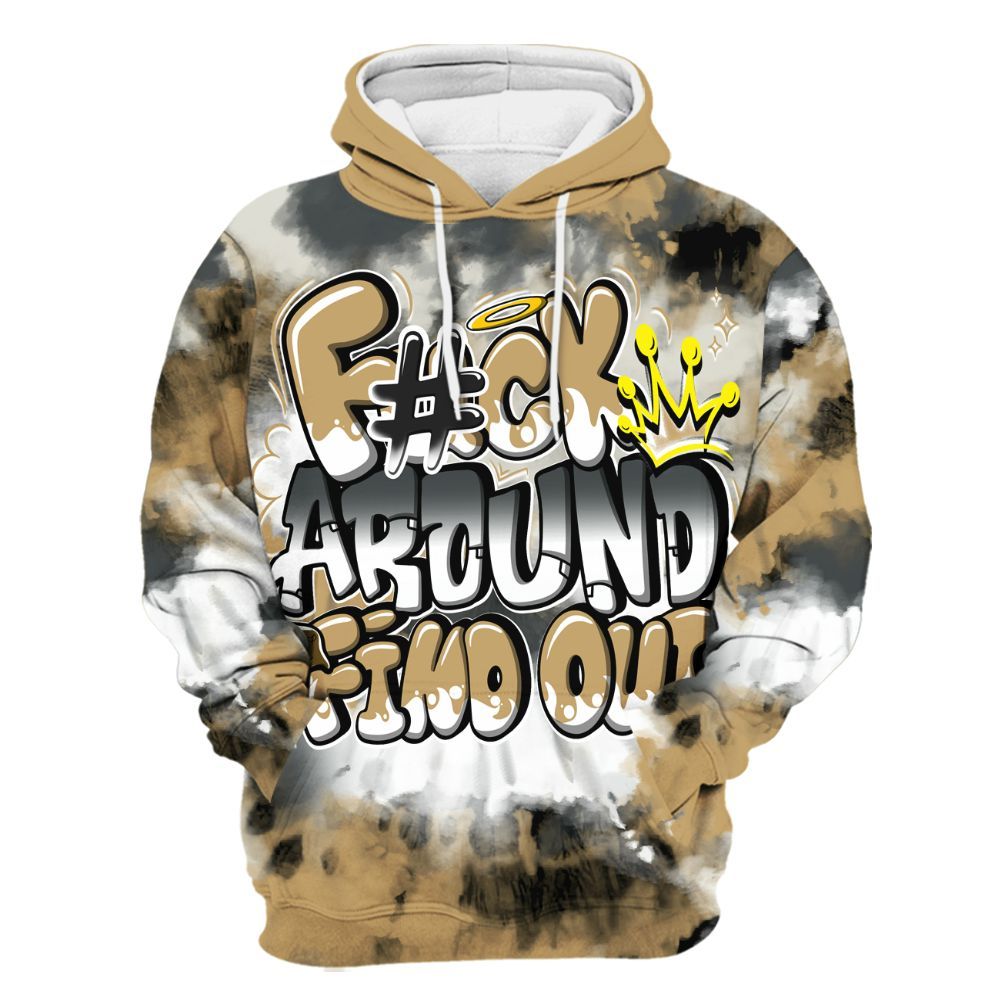 Hoodie To Match Black LD 1000 - Tie Dye FK Around Find Out All Over Print
