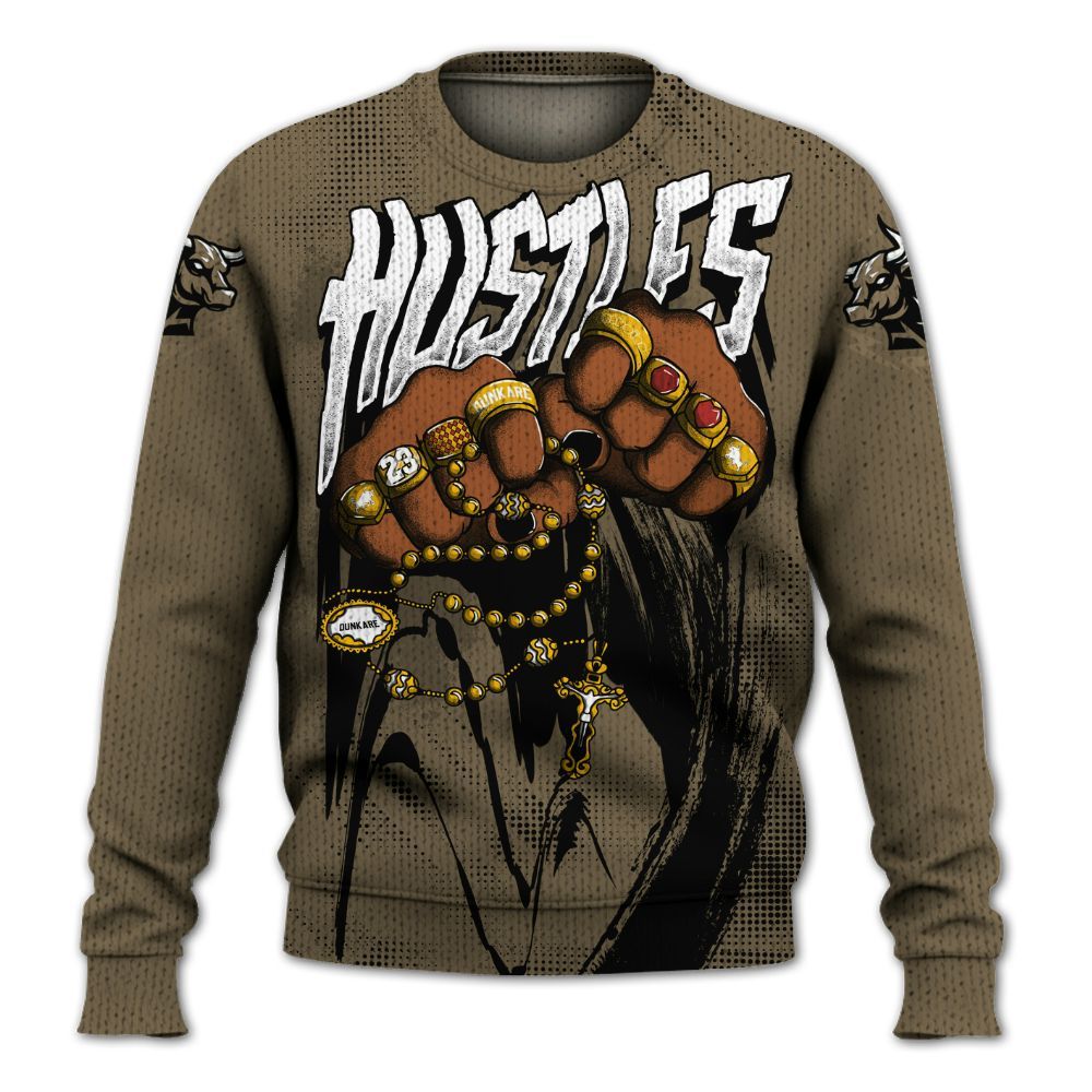 Knitted Sweater To Match Olive 9s - Hustle Make Money