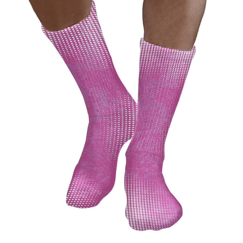 Sock To Match Hyper Violet 4s - Glitch Text Graphic Unisex