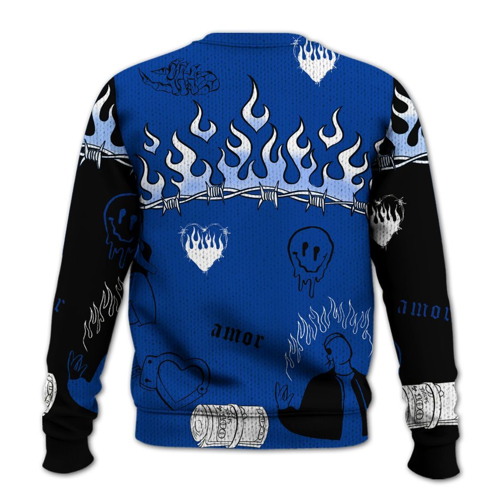 Knitted Sweater To Match Hyper Royal 12s - Snake Trust No One