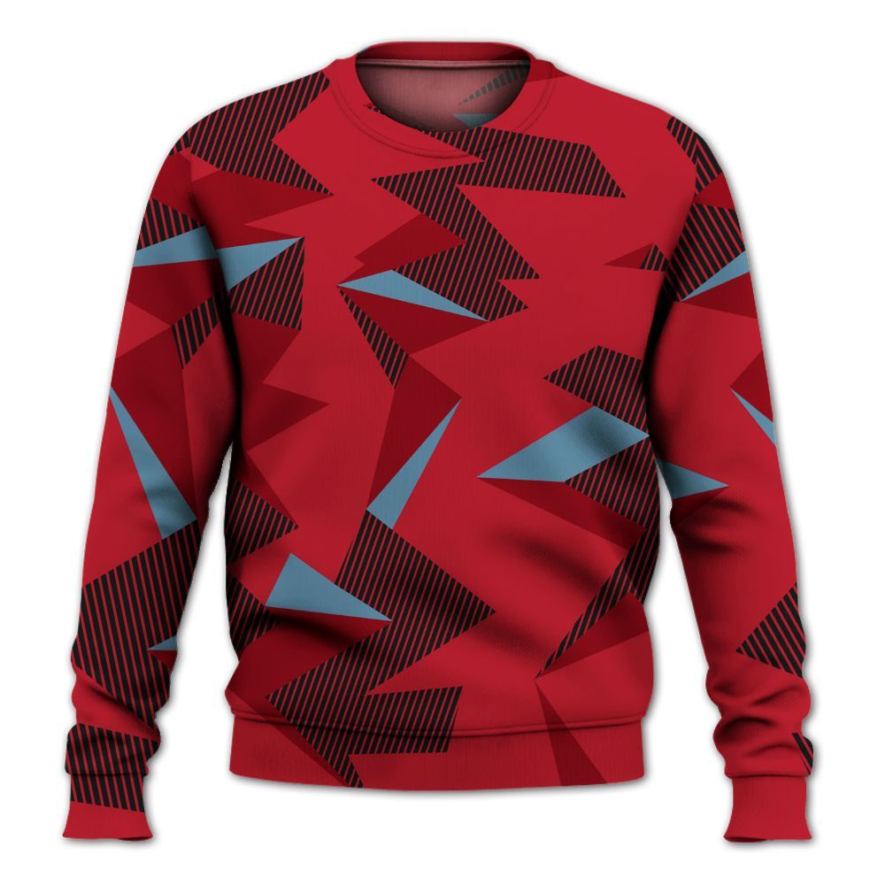 Sweatshirt To Match Retro Raging Bull 5s - Geometric Camouflage Pattern All Over Print