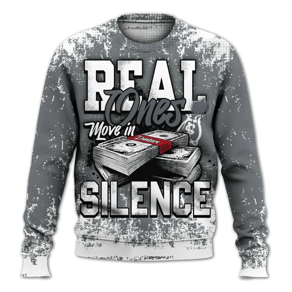 Sweatshirt To Match Retro Fire Red 9s - Move In Silence Money Street Retro All Over Print