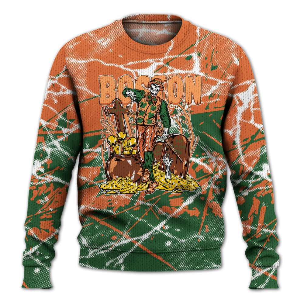 Knitted Sweater To Match Low Miami 5s - Goldrush Skeleton Profound