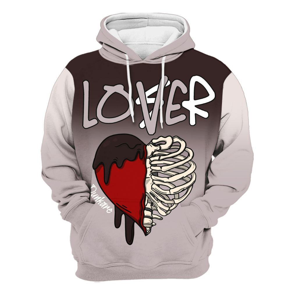 Hoodie To Match AMM Air Smokey Mauve 6s - Loser Lover Dripping All Over Print