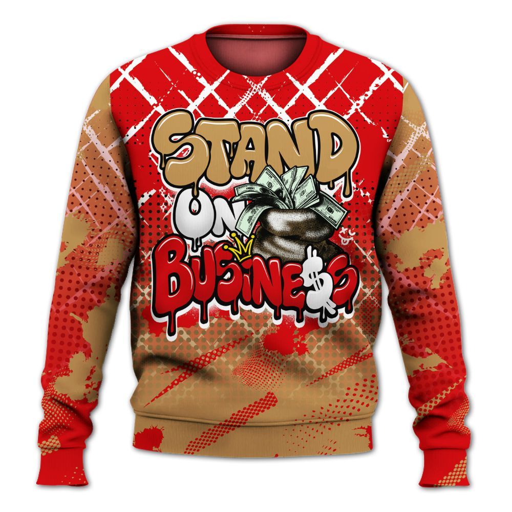 Sweatshirt To Match Kobe 5 Red Year Of The Mamba - Halftone Stand Business Dripping All Over Print