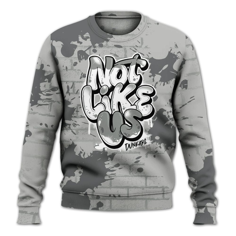 Sweatshirt To Match Retro Wet Cement 4s - None Like Us Graphic Brick Art All Over Print