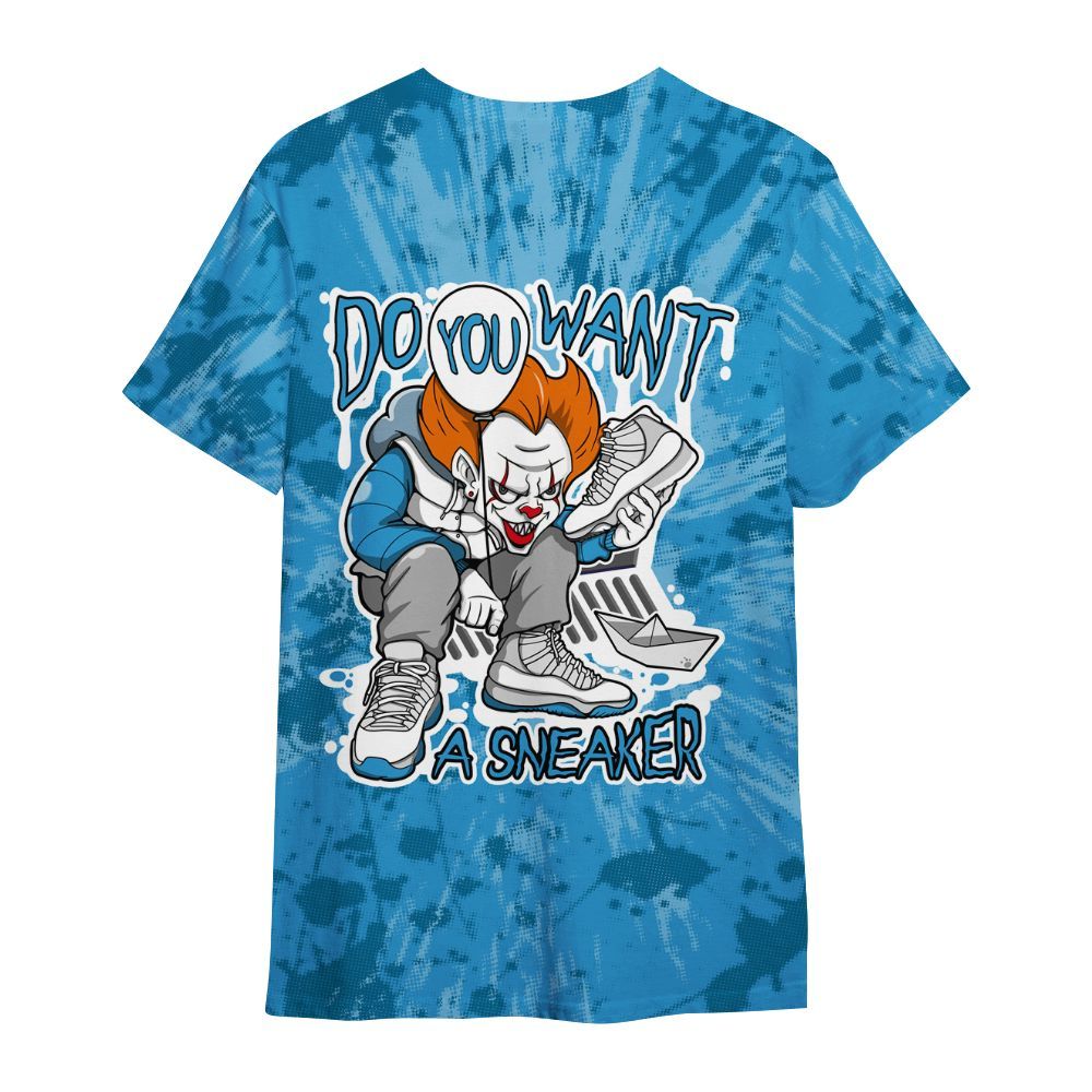 Shirt To Match Powder Blue 9s - Clown Scary Sneakers Graphic Halloween All Over Print
