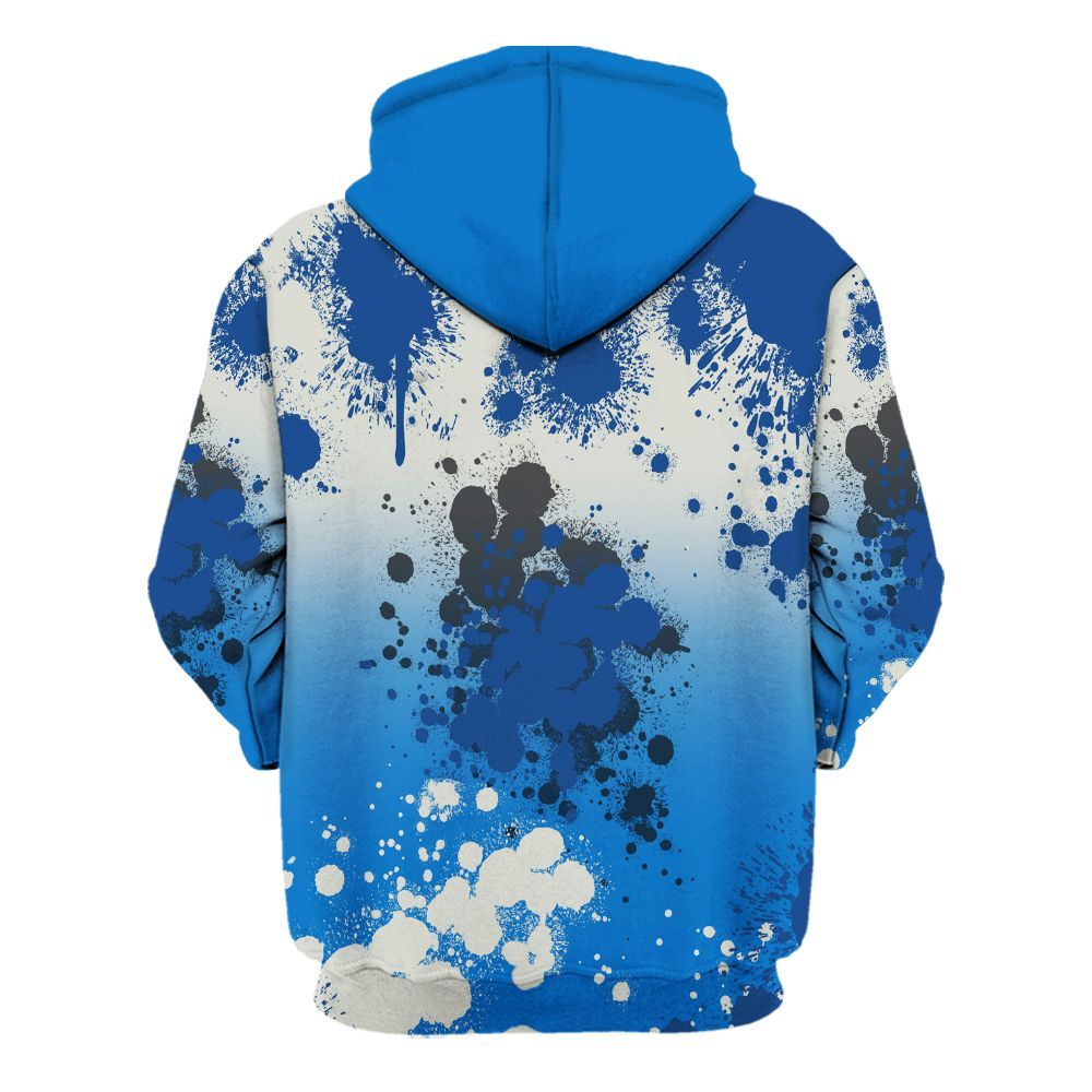 Hoodie To Match Blueberry 12s - God Blessed Ink Drip All Over Print