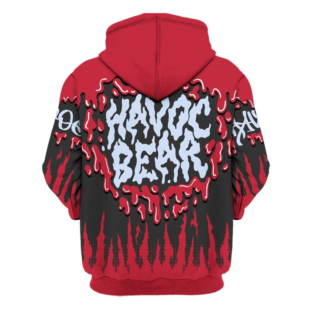 Hoodie To Match Toro Bravo 6s - Havok Bear Dripping All Over Print