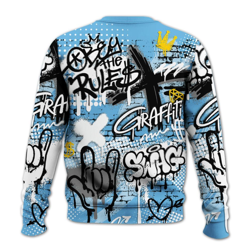 Sweatshirt To Match Melo 12s - True It Real Graffiti Streetwear All Over Print