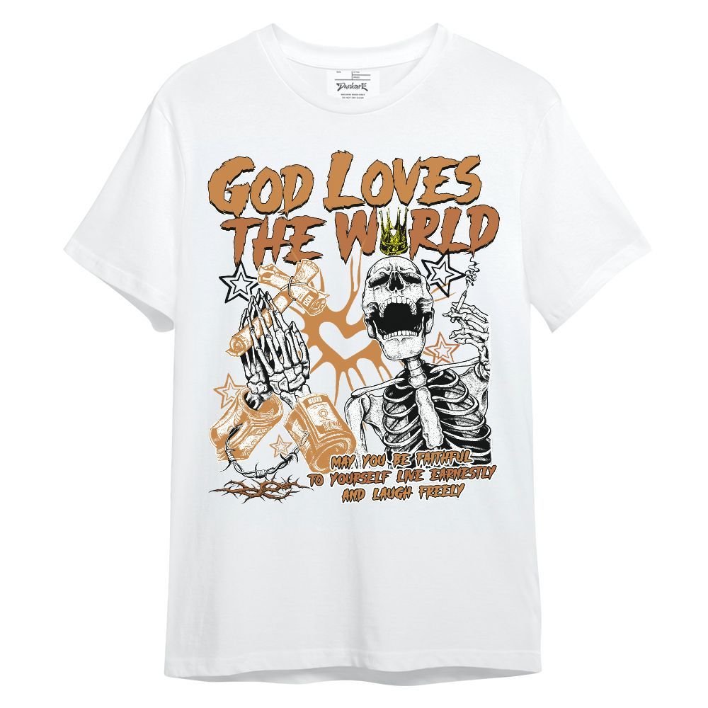 Shirt To Match Dunk Low Nature Wheat Suede - God Loves The World Unisex Shirt