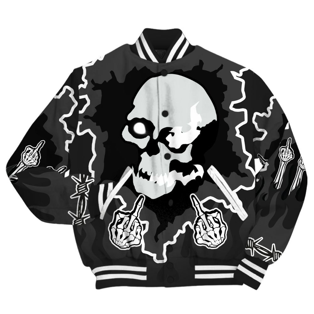 Varsity Jacket To Match Black Cat NET 4s - F Around Find Out Graphic Trapped All Over Print