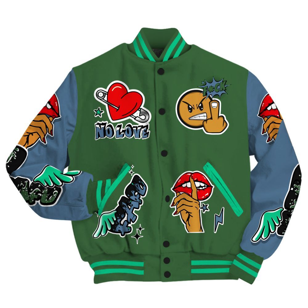 Varsity Jacket To Match Foamposite Pro Pine Green 2025 - FK Around Find Out All Over Print