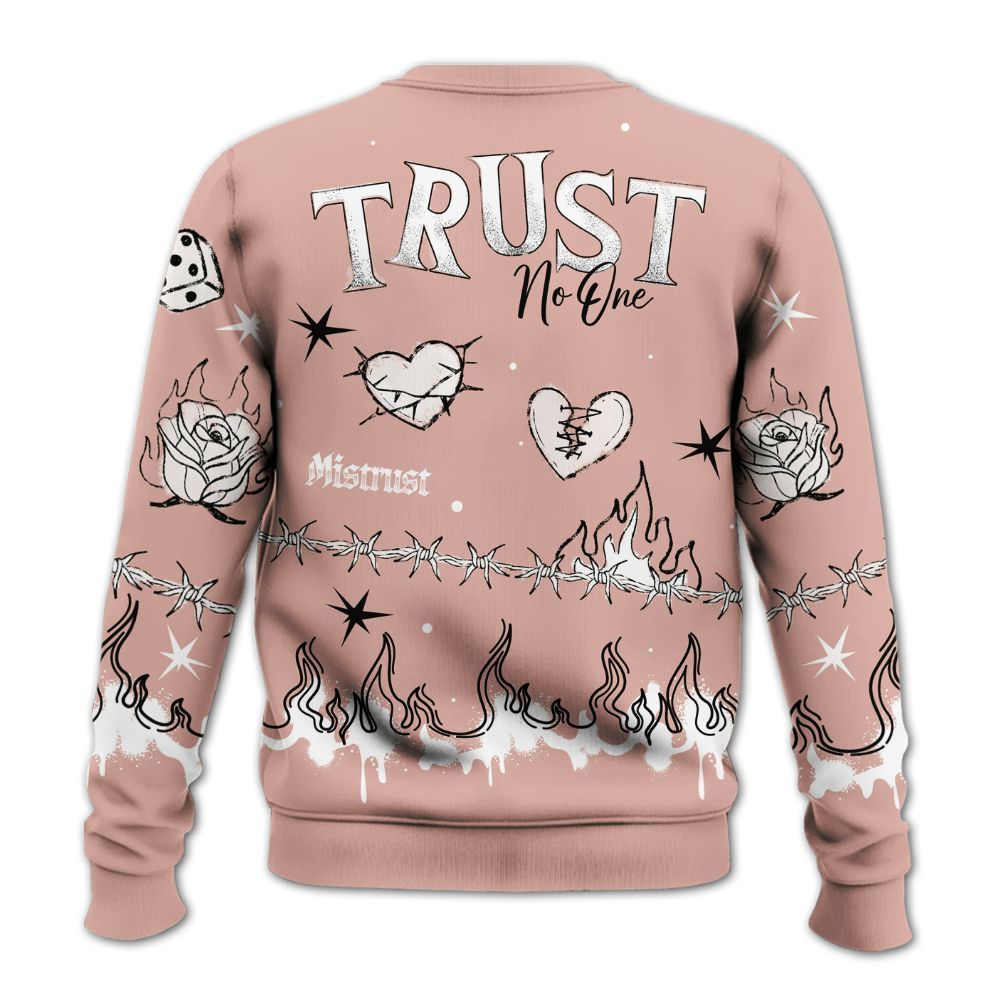 Sweatshirt To Match Dunk Low Pink Velvet - Trust No One Snake-Bite Doodle Crayon All Over Print